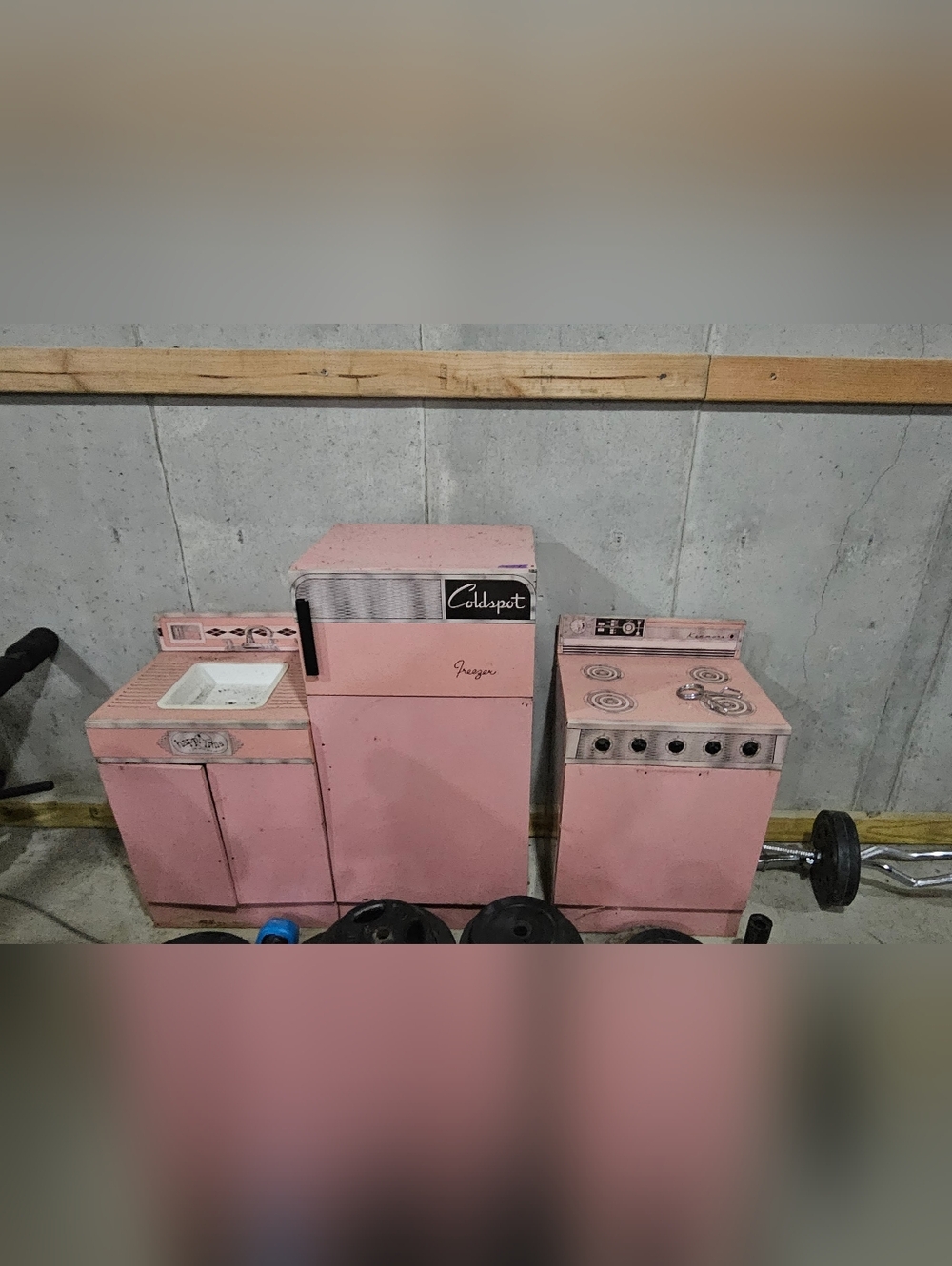 Pink Kids Play Kitchen Set